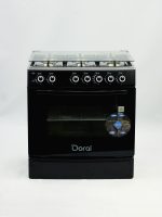 COCINA DORAL 6H DO-306HCHN CON TAPA DE VIDRIO NEGRA