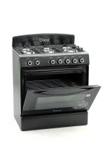 COCINA DORAL DO-306HGAN GAS NEGRA 6H - Imagen 2