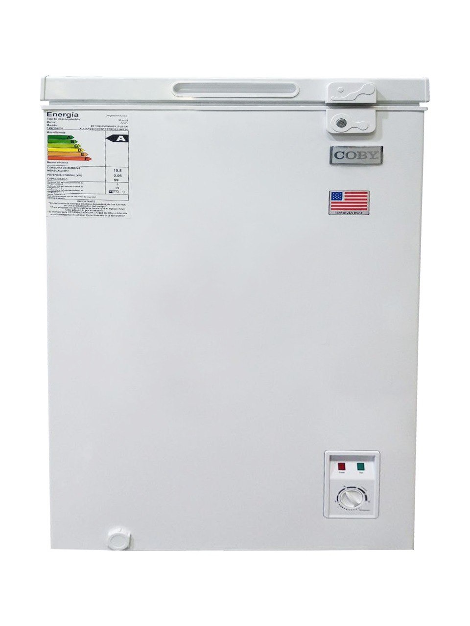 CY-1200-99-WH-WS-LG-LX-XH FREEZER COBY DE 99L BLANCO CY-1200-99-WH-WS-LG-LX-XH - Imagen 1