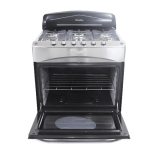 COCINA HOTLINE  30" HLGR3005 NEGRA CON ACERO  CON GUARDAVIENTOS - Imagen 3